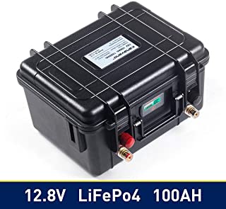 12v 100 Ah de Ciclo Profundo Lifepo4 de Litio fosfato de Hierro BMS Paquete de baterias Incorporado for el Carro de Golf de la bateria de Almacenamiento de energia Solar EV RV (Voltage : 110V)