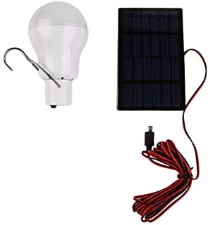 15W 150 Bombilla LED de energia solar portatil Luz de alimentacion solar Lampara de energia solar cargada Linterna al aire libre Campamento Luz de pesca - Blanco