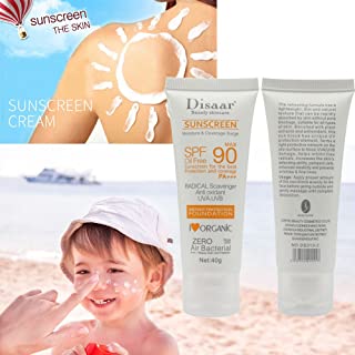 2019 Sunscreen Crema protector solar duradero 90 ++ protector solar antiadherente Belleza Cuidado de la piel 100 g Cara Protector solar Spf Max SPF90 + Limpiador de radicales