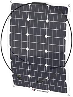 ALLPOWERS 50W 18V 12V Solar Panel Monocristalino Célula Placa Solar Portatil Flexible Módulo con Conectador MC4 para Coche- Carpa- Cabina- Barco- RV