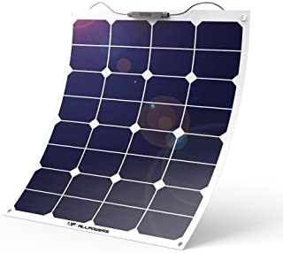 ALLPOWERS 50W 18V 12V Solar Panel SunPower Célula Placa Solar Portatil Flexible Módulo para RV- Barco- Cabina- Tienda de Campaña- Coche- Acoplado