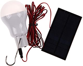 Amazingdeal365 Bombilla de LED solar portátil solar bombilla lámpara foco con 0-8 W Panel Solar para al aire libre senderismo Cámping