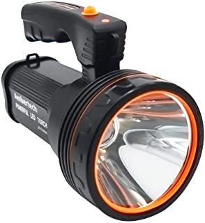 Ambertech Recargable 7000 Lúmenes Super Brillante Reflector LED Spotlight Linterna antorcha Linterna con Luz nítida