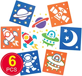 Baker Ross- Plantillas del Sistema Solar (Pack de 6) para manualidades infantiles