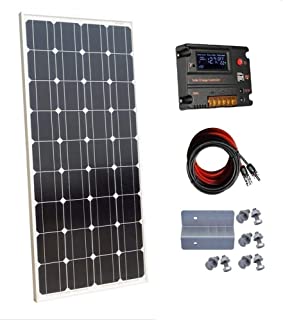ECO-WORTHY - Panel Solar monocristalino de 100 W y 12 V con Controlador de Carga de 10 A para Sistema de batería de 12 voltios