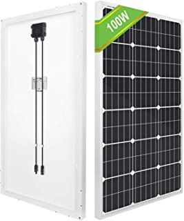 ECO-WORTHY panel solar monocristalino de 100 W 12 V para caravana- barco- hogar- jardín