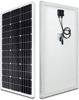 ECO-WORTHY panel solar monocristalino de 100 W 120 W 12 V para caravana- barco- hogar- jardín (100W)