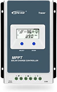 EPEVER MPPT Controlador de Carga Solar Trazador A Serie 10A - 20A - 30A - 40A con 12V - 24V DC Automatically Identifying System Voltage (10 A)