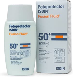 Fotoprotector ISDIN Fusion Fluid SPF 50+ - Protector solar facial - Apto para todo tipo de pieles - 50ml