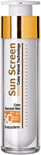 FrezyDerm Sun Screen Velvet Crema Orotectora Solar Facial SPF 50+ con color Textura Aterciopelada- Nude