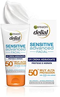 Garnier Delial Sensitive Advanced Crema Facial Hidratante Alta Protección Solar IP50+ - 50 ml