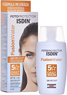 ISDIN Fotoprotector Fusion Water SPF 50 - Fotoprotector facial de fase acuosa para uso diario - Textura ultra ligera - 50ml