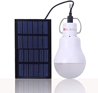 KK.BOL - Lámpara solar portátil LED con panel solar recargable- recargable- luz LED para interior y exterior- luz de emergencia- senderismo- tienda de campaña- camping- luz de trabajo nocturno