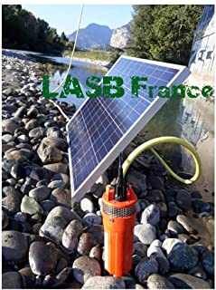 LASB FRANCE - Kit de Bomba Solar de 70 m de Profundidad con Panel fotovoltaico (100 W)