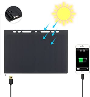 Lixada 10W Portátil Cargador de Panel Solar de Alta Potencia Panel-Mini USB Puerto para Teléfono Celular Camping Equitación Escalada Viaje Actividades Al Aire Libre