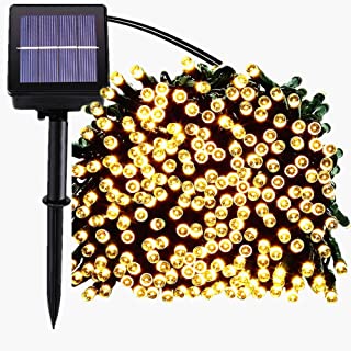 MagicLux Tech Luces Solar Exterior Tira Lamparas led de Decoración-Garden iluminación de 22 Metros- 200 Leds de decoración con de 8 Modos de Cambia Las Formas-Impermeable(luz cálida)