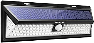 Mpow 102LED Luz Solar de Pared Brillante- Foco Solar Exterior- 3 Modos de Iluminación- Luz Solar con Sensor de Movimiento- Ángulo de Detección de 120°-Gran Lampara Led Exterior Solar