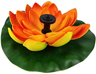 Onewell energía solar flotante artificial flor de loto fuente estanque decoraciones jardín paisaje- sin necesidad de batería