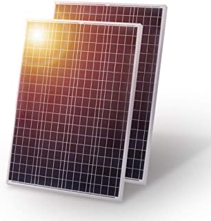 Panel solar DOKIO de 200 W- 2 unidades- 100 W- policristalino- ideal para carga de batería de 12 V en casa- barcos- caravanas y autocaravanas