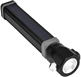 Riuty Linterna Solar LED- Carga USB de Alto Brillo- Resistente al Agua- para Viajes de Emergencia con Linterna