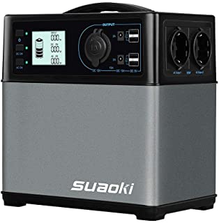 SUAOKI - 400Wh-120-000mAh Generador Portátil Solar- Cargador de Batería Almacenamiento Suministro de Energía (AC salida-coche- 4 USB puertos- AC y DC inversor de corriente- 1 mechero de coche)