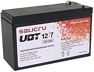 Salicru UBT 12-7 Batería AGM Recargable de 7 Ah - 12 V - Baterías para Sistemas ups (Sealed Lead Acid (VRLA)- Negro- 7 Ah- 12 V- 1 Pieza(s)- 5 año(s))