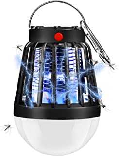 ShinePick Lámpara Mata Mosquitos Electrico-Lámpara Anti Mosquitos IPX6- 2 en 1 Mosquito Killer Lamp con 2200mAH Batería Recargable Lámpara Camping Versátil Pórtatil para Patios- Jardin-Exterior