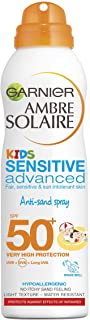 Spray de crema solar Ambre Solaire resistente a la arena sensible para los niños SPF 50 + 200-ml