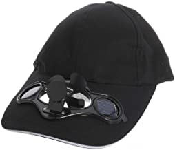 TOOGOO(R) El sombrero de beisbol Negro de Ventilador accionado solar del aire refrigerador
