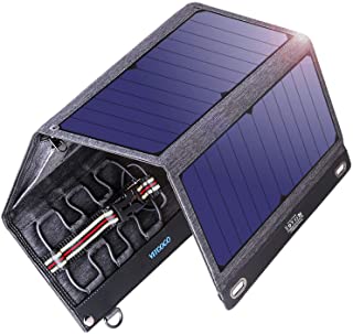 VITCOCO Panel Solar Cargador Portátil- 29W Portatil Cargador Solar Portátil Plegable Impermeable Power Bank con 2 USB de Salida Puertos Smartphone- Tablet- energía móvil etc.