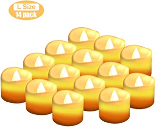Velas LED Sin Fuego 14 Pack ，Velas LED que parpadean amarillas para hogar festivales decoración- bodas y fiestas