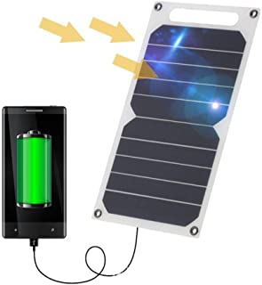 Zuukoo Cargador Solar- 10W 5V Panel Solar Portátil Batería Externa Power Bank con Puerto USB Cargador Móvil para Teléfonos Tabletas Carga de Emergencia en Acampar al Aire Libre Viajar