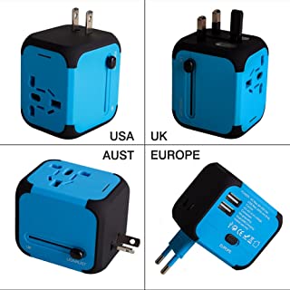 Adaptador Enchufe de Viaje Universal Dos Puertos USB para US EU AU de 150 Paises