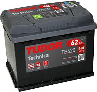 Bateria para coche Tudor Exide Technica 62Ah- 12V. Dimensiones: 242 x 175 x 190. Borne derecha.