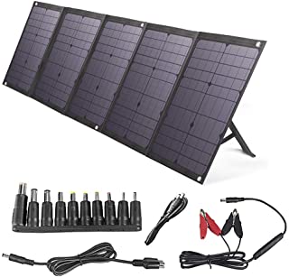 BigBlue 100W Cargador Solar Plegable Solar Panel con PD 60W Tipo-C- Dual USB Puertos y 12-18V DC Salida para Generador Portatil- Telefono Celular o Bateria- Carga Rapida