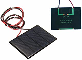 Bluelover 12V 1-5 W Mini Panel Solar Pequeno Modulo De Celulas De Epoxy Cargador con 1 M Alambre De Soldadura