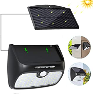 Cocoda Luz Solar Exterior- 48 LED Foco Solar de Seguridad [Panel Solar Separable] con Sensor de Movimiento- Luz Solar Impermeable para Jardin-Patio-Valla-Escaleras-Camino-Interior-Exterior (2 Pack)