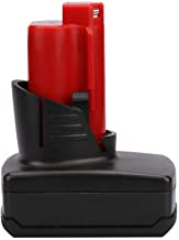 Compatible con Milwaukee M12 C12 Power Tool 12V 4.0Ah Bateria de Litio de Capacidad Extendida (-Rojo)