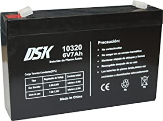 DSK 10320 - Bateria Plomo Acido 6V 7 Ah- Negro