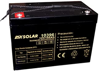 DSK Solar BGDC12100 Bateria GEL para Ciclo Profundo 12V 100Ah Ideal para Placas Solares