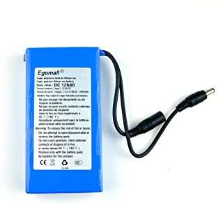 Egomall 3000mA-20000mA 12 V DC super recargable de ion de litio para puertas con bateria recargable para camaras de videovigilancia DVR GPS mini altavoz de productos digitales y juguetes- 9800mA