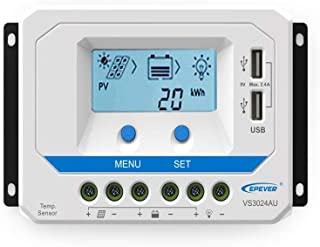 EPEVER® PWM VS-AU Serie Laderegler charge controller con LCD Dispaly USB conexion- VS3024AU (30A- 12V-24V)