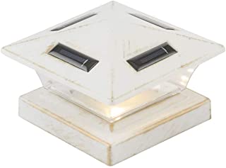 Farol solar para exterior- lampara solar para jardin- color blanco (lampara exterior- LED- valla de luz- camino- 15 cm)