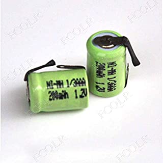 FCQLR Compatible para 3PCS 1.2V 1-3AAA ni-mh Rechargeable bateria 200mah 1-3 AAA nimh Cell with Welding tabs para Solar Light