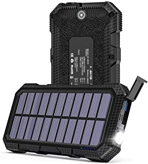FEELLE Cargador Solar 26800mAh- 18W PD Power Bank con Puerto USB C Impermeabl Bateria Externa para iPhone- Samsung- MacBook y mas