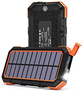 FEELLE Cargador Solar 26800mAh 18W Power Bank Portatil Bateria Externa con Salida de 3.0A Carga rapida para iPhone- MacBook- Samsung Galaxy y mas