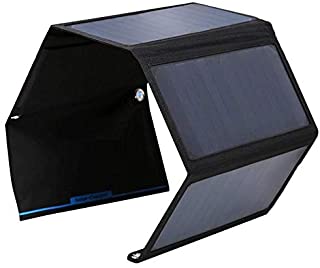 gdangel Cargador Solar Panel Solar Plegable Cargador Portatil Dual USB Alta Eficiencia Sunpower Panel Solar para Telefono Movil 5v Dispositivo - 28w