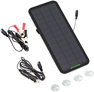 GIARIDE Cargador Solar Sunpower Panel Modulo Solar de 12V Baterias Cargador de Coche Portatil Fotovoltaico para Coches- Caravana- Moto- Bote- Barco (7.5W)
