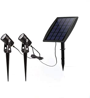Gumiao Proyectores Solares LED para El Cesped- Paneles Solares A Prueba De Agua Y Cuerpo De La Lampara Instalados por Separado- Jardin para Exteriores- Cesped para El Hogar- Jardin