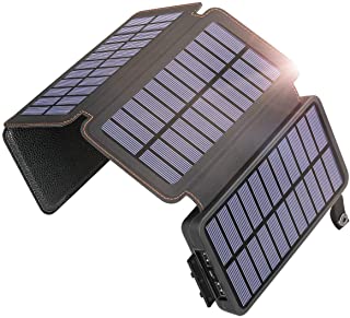 Hiluckey - Cargador Solar portatil Impermeable 25000mAh-Negro